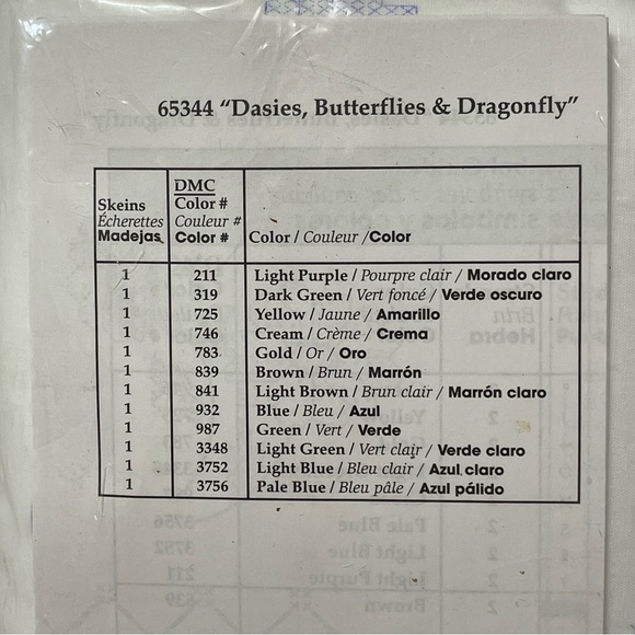 Bucilla Special Edition Pillowcases Daisies, Butterfly & Dragonfly Cross Stitch - Picture 5 of 7